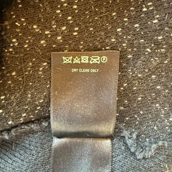 Anthropologie Cartonnier Glimmered Tweed Snap Front Jacket in Gray & Black Sz M - Picture 10 of 13